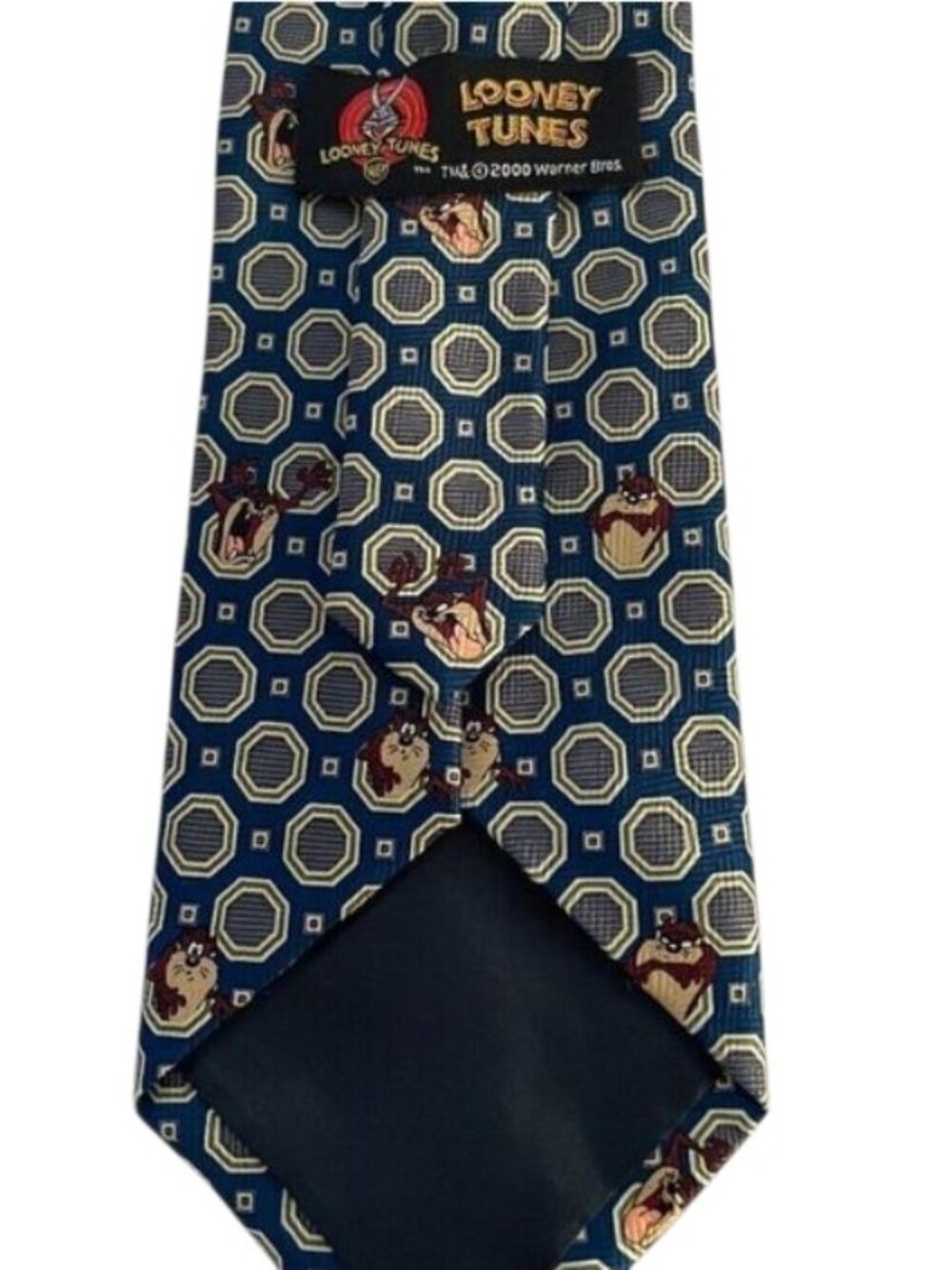 Looney Tunes Vintage 2000 Tasmanian Devil Necktie Men’s Blue Gray Cartoon Tie - Picture 3 of 7